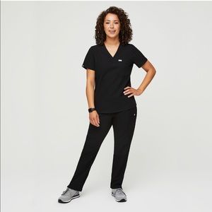 Figs Scrubs Top & Pants - Black